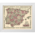 thumbnail image 1 of Johnson 31x26 White Modern Wood Framed Museum Art Print Titled - Spain Portugal - Johnson 1854, 1 of 4