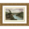 thumbnail image 1 of Johnson 32x23 Gold Ornate Wood Framed with Double Matting Museum Art Print Titled - Olde River, 1 of 4