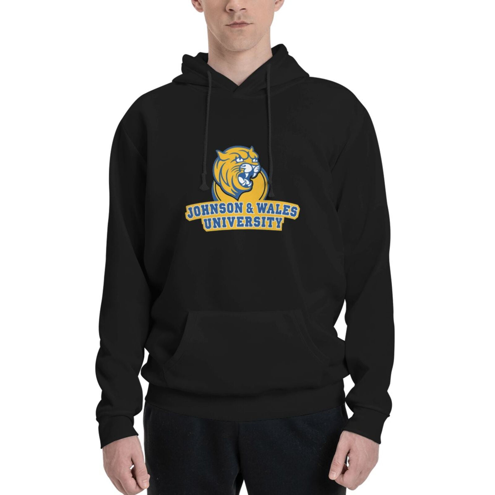 Johnson A Wales University Men S Graphic Hoodie Long Sleeve Drawstring Pullover Hooded Sweatshirt Tops Drawstring With Pockets Walmart