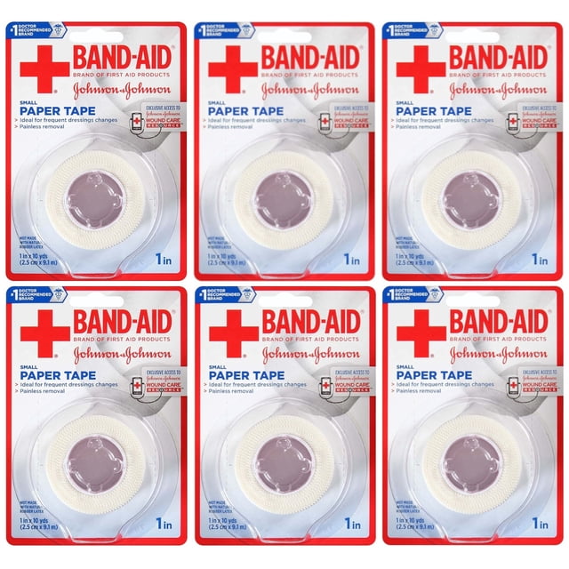 Johnson And Johnson Band Aid Paper Tape, Small 1 Inch X 10 Yards - 1 Ea ...