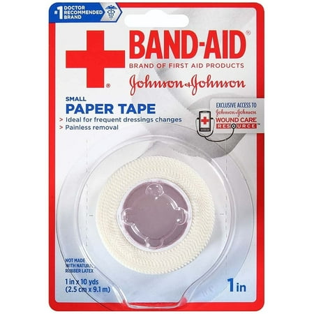 Johnson And Johnson Band Aid Paper Tape, Small 1 Inch X 10 Yards - 1 Ea