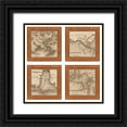 thumbnail image 1 of Johnson, Andrew 12x12 Black Ornate Wood Framed with Double Matting Museum Art Print Titled - Southern Harbors 1860, 1 of 4