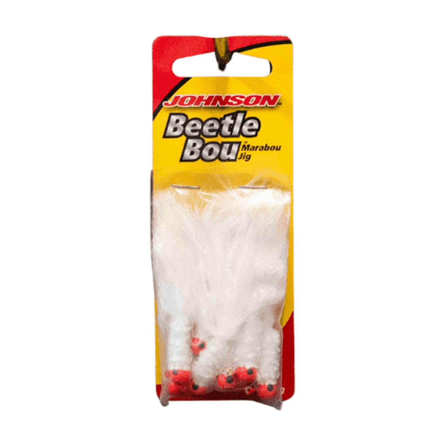 Johnson Beetle Bou Fishing Lure, Pink/White/White, 2 in