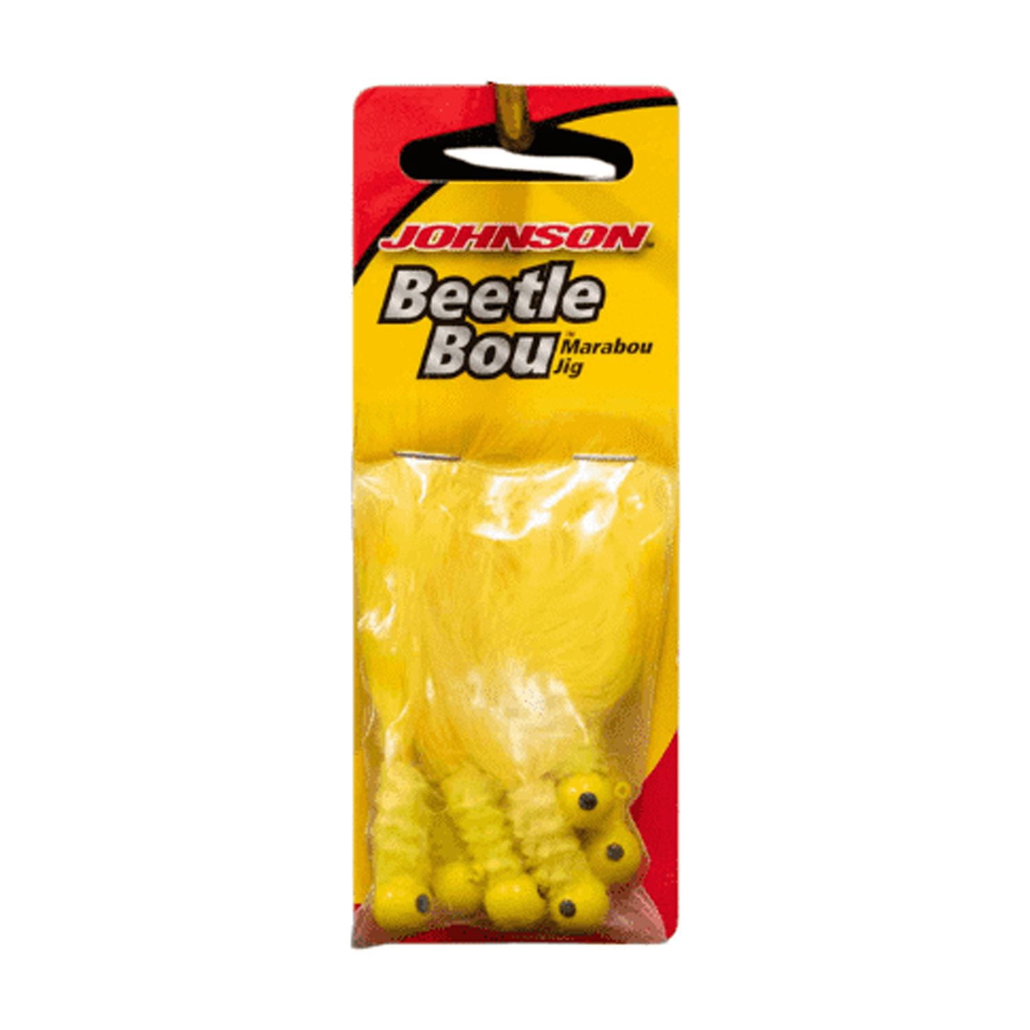 Johnson Beetle Bou Fishing Lure, Yellow, 2.5 in
