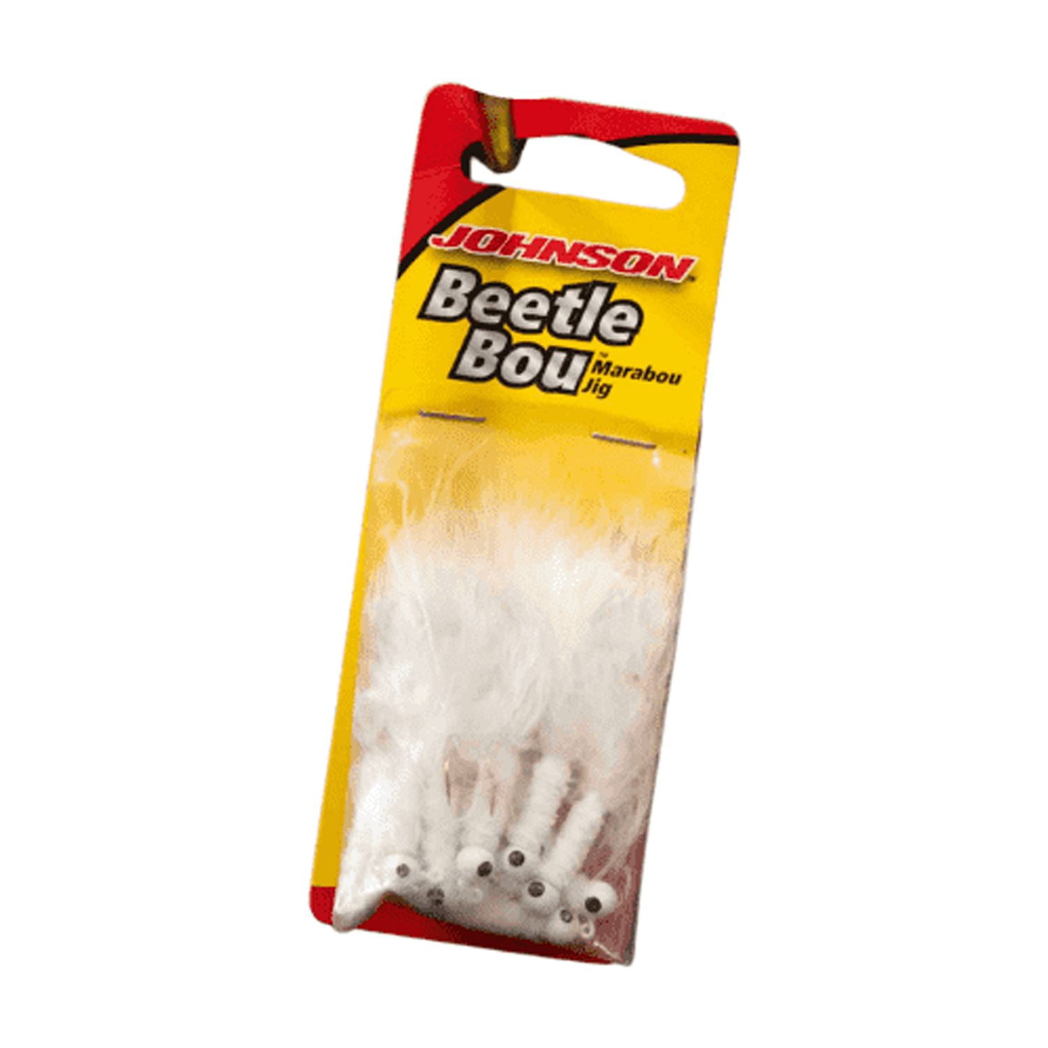 Johnson Beetle Bou Fishing Lure, White, 2 in