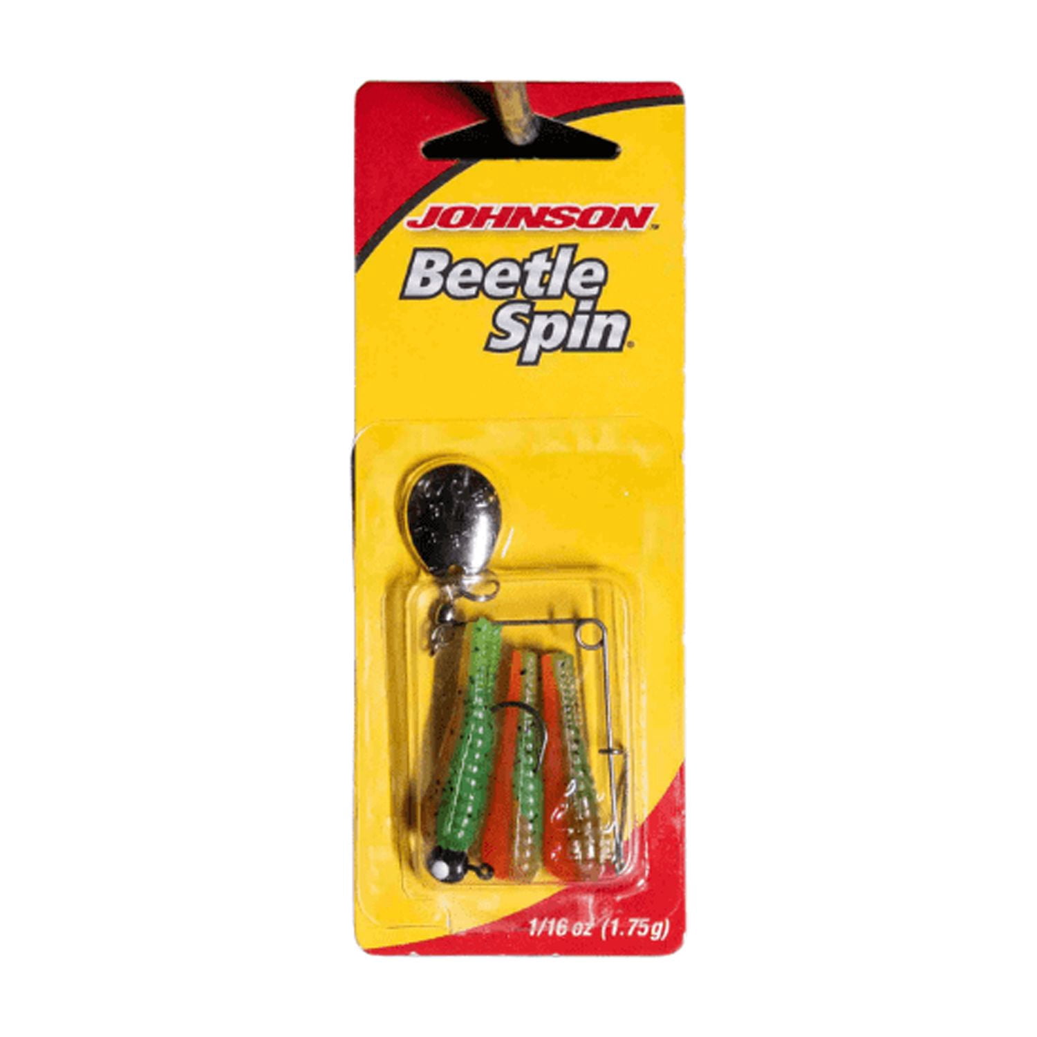 Johnson Original Beetle Spin Fishing Lure, Firetiger, 1.1 in