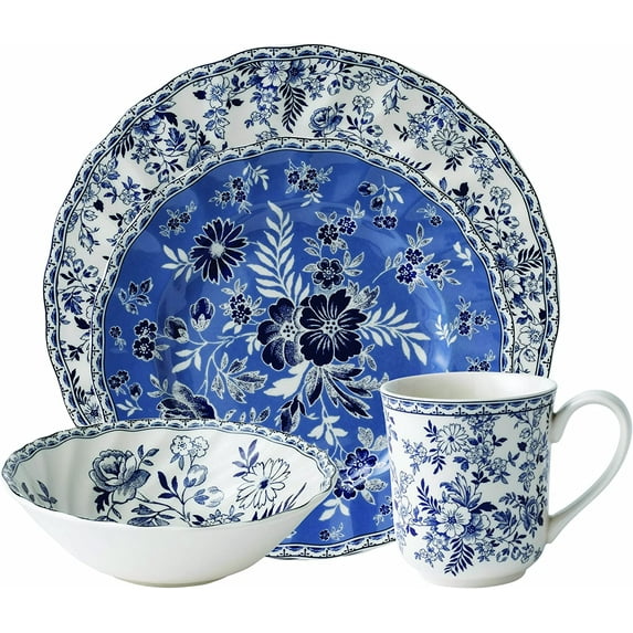 Johnson Brothers Devon Cottage 4-Piece Dinnerware Place Setting, Stoneware, Multicolor