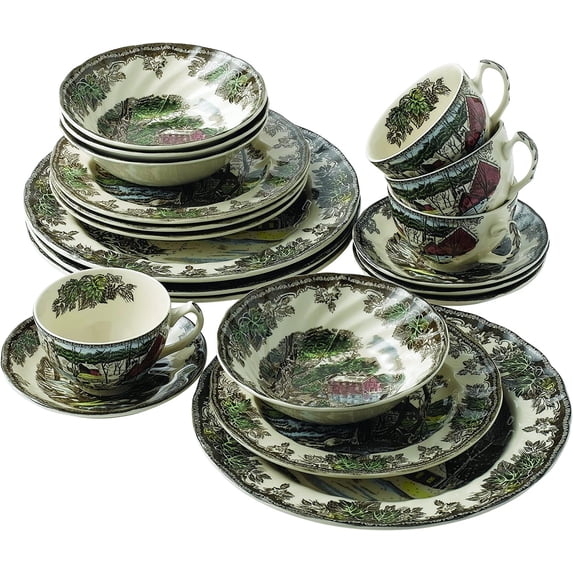Johnson Brothers Friendly Village 20-Piece Set, Service for 4, Stoneware, Multicolor
