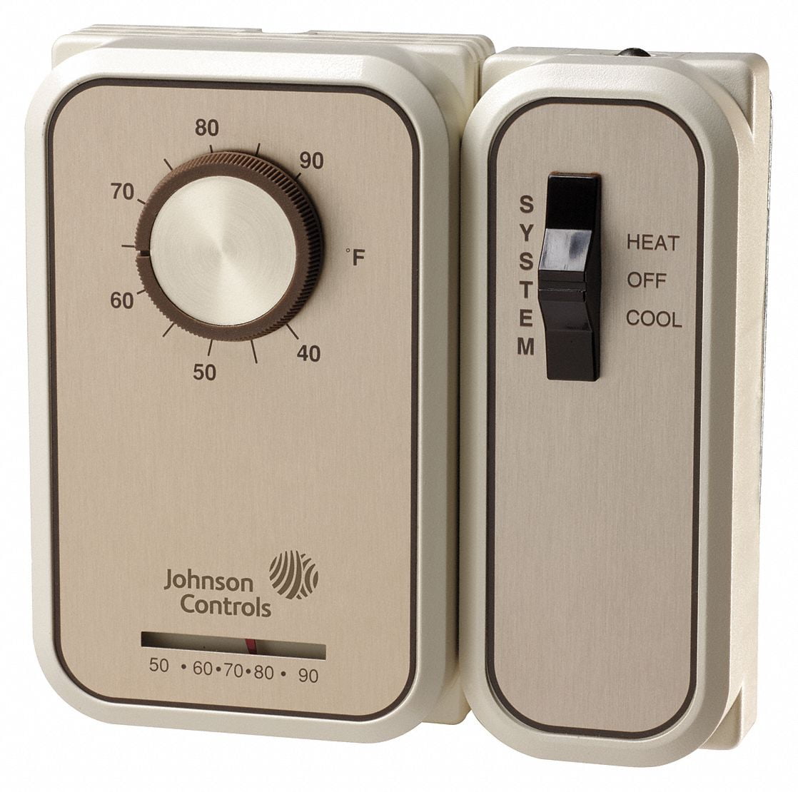 Johnson Controls Fan Coil Tstat Analog,1 Pipe,24277V AC T46SAA1C