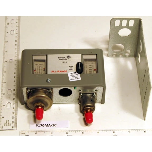 Johnson Controls P170MA-1C Dual Pressure Control w/ Manual Reset, LS 20-100 psi, HS 100-425 psi, replacement for P170MA-1