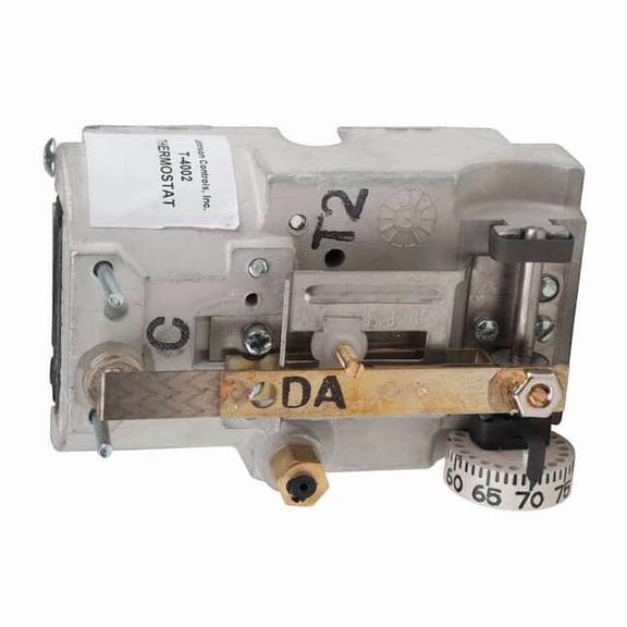 Pneumatic Thermostat, Dual Temperature, Heating and Cooling, 2 Pipe, Horizontal, 5/32 in Barb