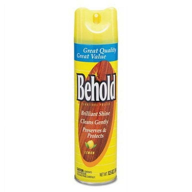 Behold Furniture Polish, Lemon, 12.5 oz Aerosol Spray Behold Furniture Polish, Lemon, 12.5 oz Aerosol Spray