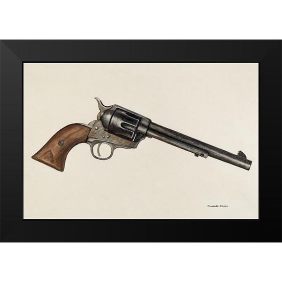 Johnson, Elizabeth 14x11 Black Modern Framed Museum Art Print Titled - Revolver 1942