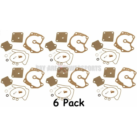 Johnson Evinrude 6 Pack Carburetor Carb Rebuild Kit V6 Looper 250 275 300 HP