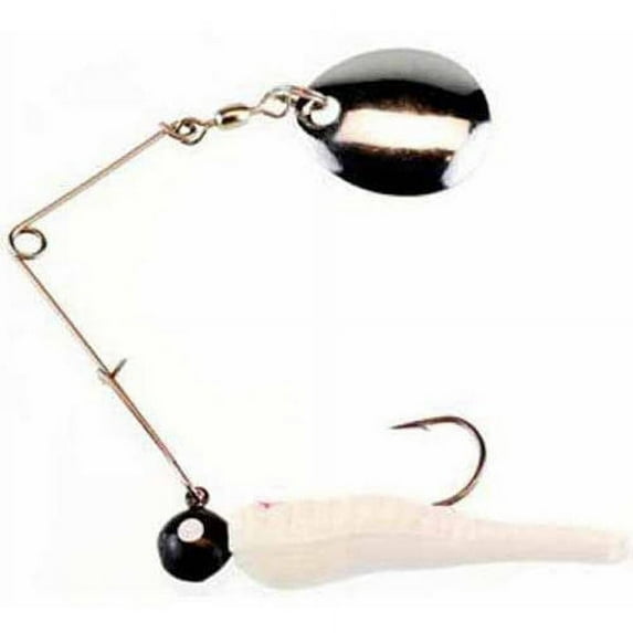Johnson Original Beetle Spin Fishing Lure, White Red Dot, 1.5 in