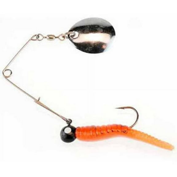 Johnson Original Beetle Spin Fishing Lure, Fire Orange Crawfish, 1.1 in