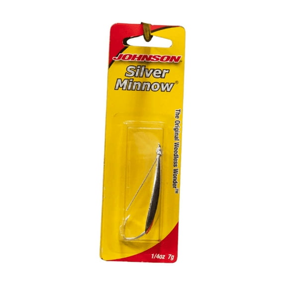 Johnson Silver Minnow Fishing Lure, Silver, 2 in