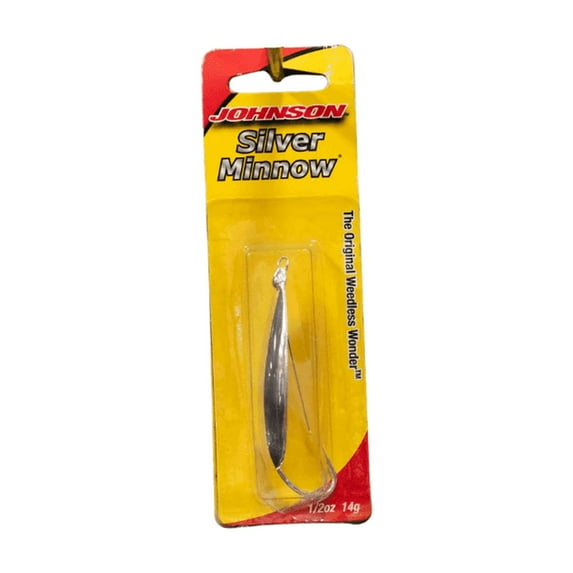 Johnson Silver Minnow Fishing Lure, Silver, 2.5 in