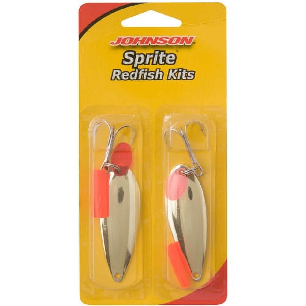 Johnson Sprite Redfish Fishing Lures, 2-Piece Kit, Gold, 2.25 in, 1/2 oz
