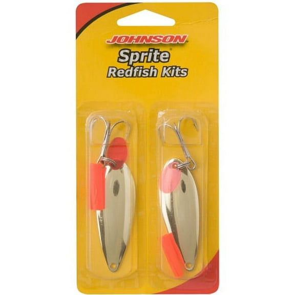 Johnson Sprite Redfish Fishing Lures, 2-Piece Kit, Gold, 2.25 in, 1/2 oz