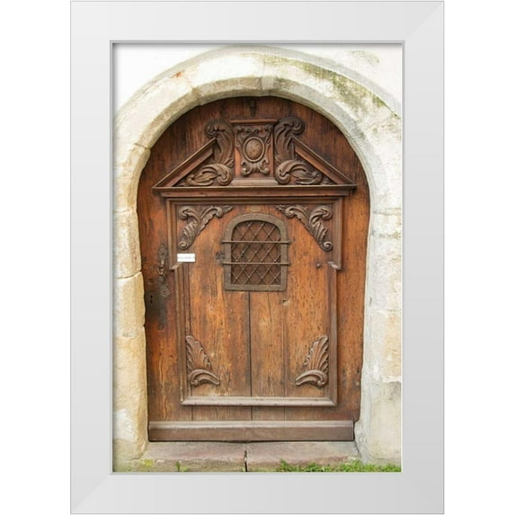 Johnson, George 11x14 White Modern Wood Framed Museum Art Print Titled - Passau Wood Door