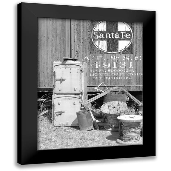 Johnson, George 12x14 Black Modern Framed Museum Art Print Titled - Santa Fe Out of Service