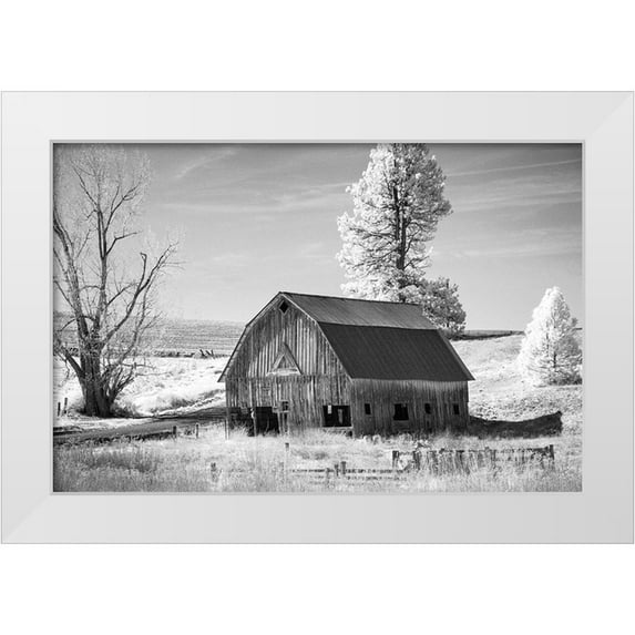 Johnson, George 14x11 White Modern Wood Framed Museum Art Print Titled - Palouse Barn