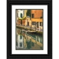 thumbnail image 1 of Johnson, George 17x24 Black Ornate Wood Framed with Double Matting Museum Art Print Titled - Waterways of Venice IV, 1 of 4