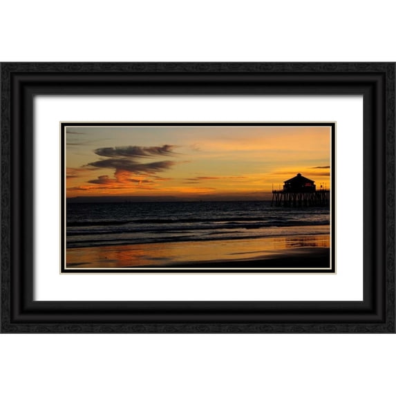 Johnson, George 24x15 Black Ornate Wood Framed with Double Matting Museum Art Print Titled - Rubys at Sunset