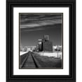 thumbnail image 1 of Johnson, George 26x32 Black Ornate Wood Framed with Double Matting Museum Art Print Titled - Railroad Grain Storage, 1 of 4