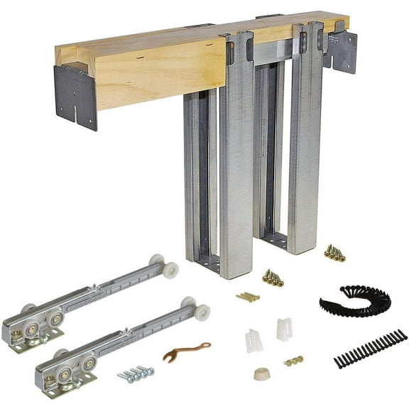 Johnson Hardware 1500 Soft Close Series Commercial Grade Pocket Door Frame for 2x4 Stud Wall (28 inch x 80 inch)…