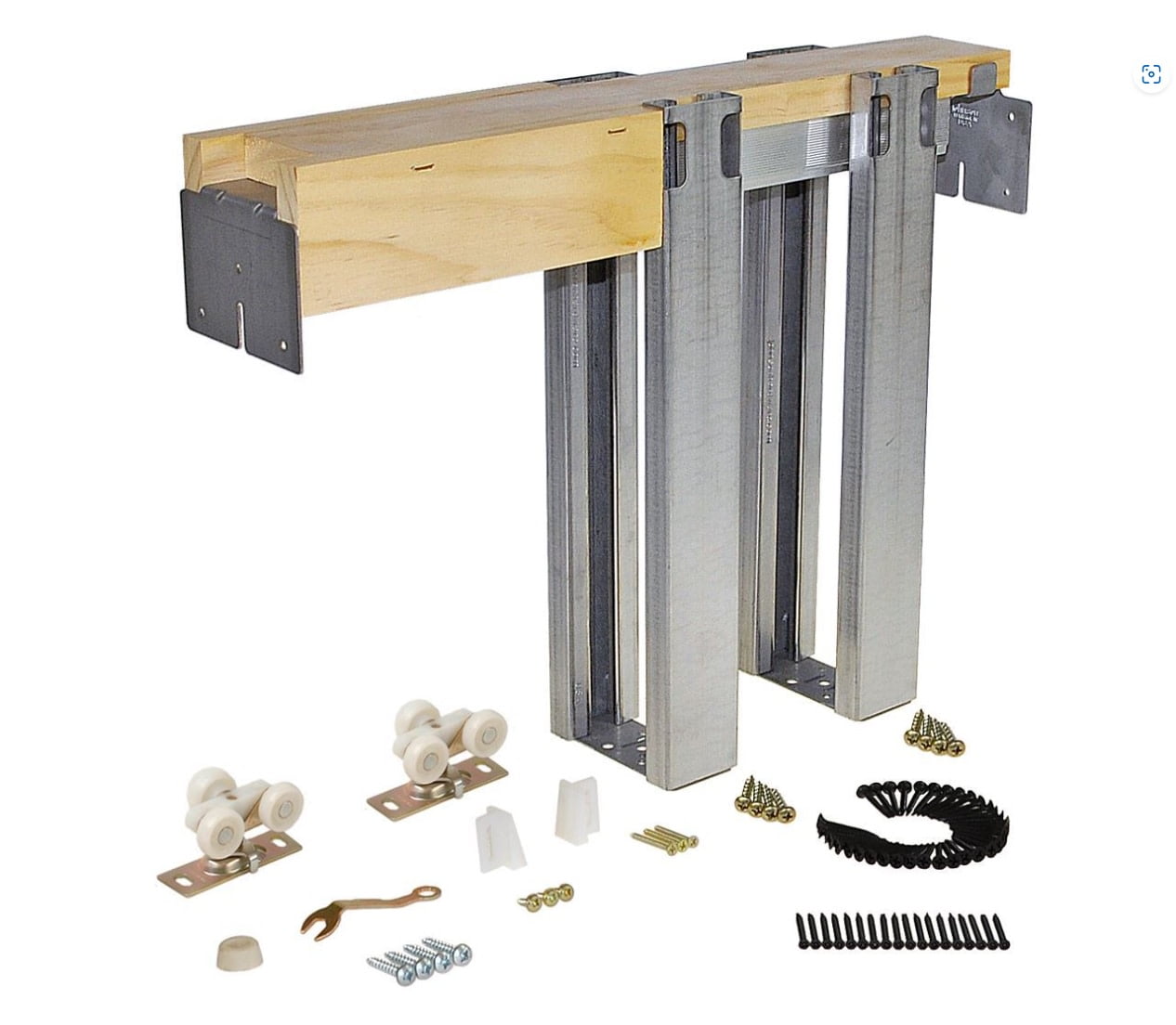 Johnson Hardware 153068PF 153068 Commercial Grade Pocket Door Frame (36" x 80"), Wood