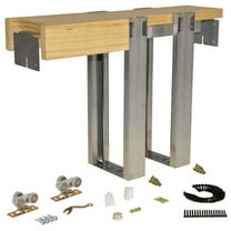 Johnson Hardware 5001309 Steel Pocket Door Frame Kit, Matte Silver