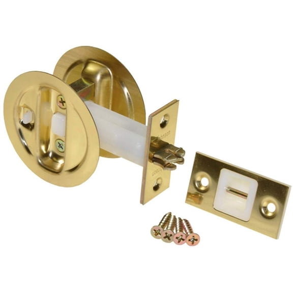 Johnson Hardware Brass Pocket Door Privacy Lock