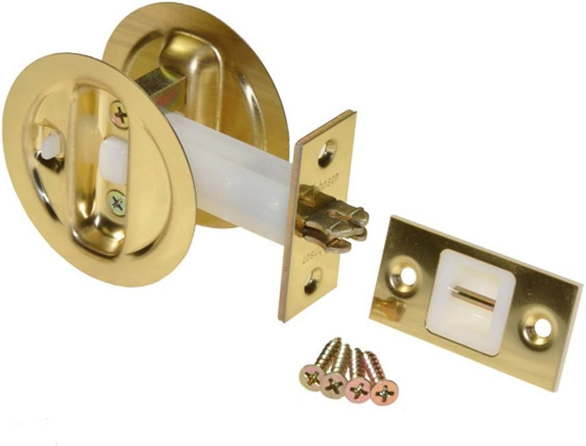 Johnson Hardware Brass Pocket Door Privacy Lock