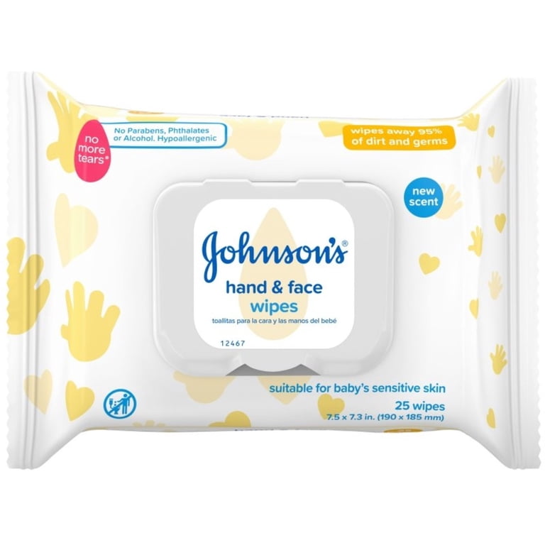 Johnson & Johnson Hand and Face Baby Wipes, 50 Count photo 1