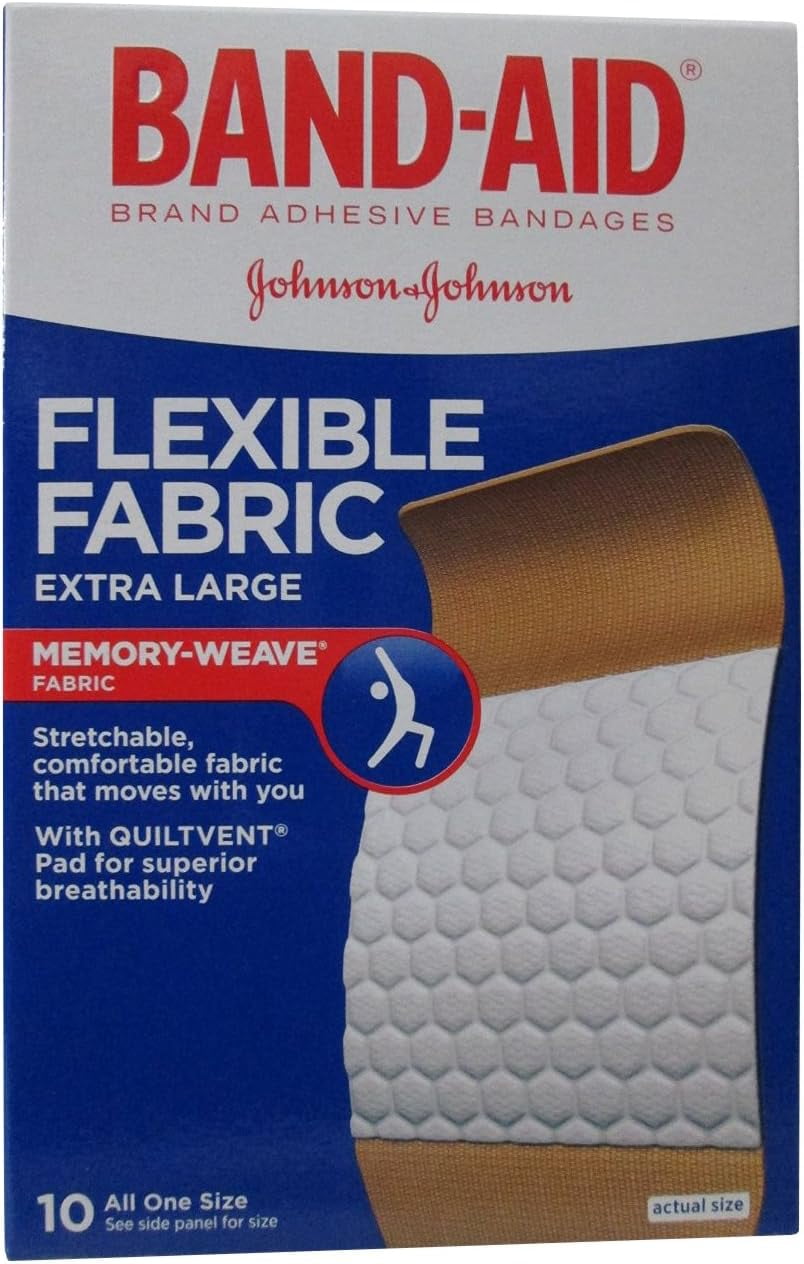 Johnson & Johnson BandAid Extra Large Flexible Fabric Adhesive