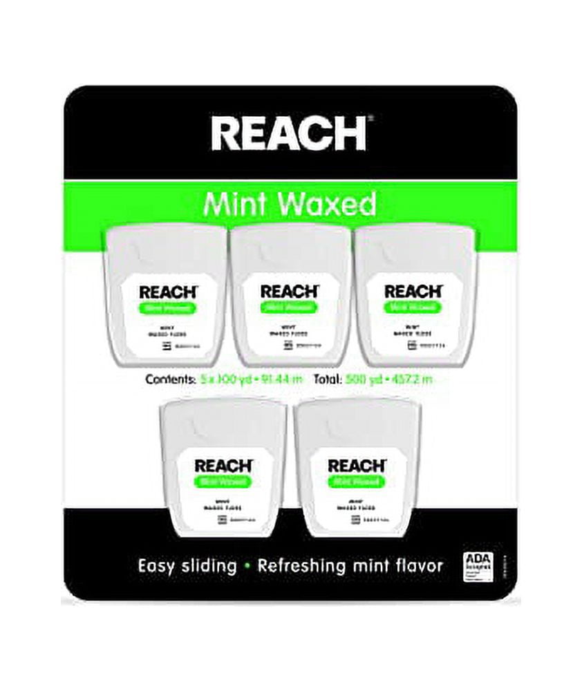 Johnson & Johnson Reach Mint Waxed Dental Floss, 5 Count