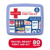 BAND-AID Brand Travel Ready Portable Emergency First Aid Kit, 80 Piece