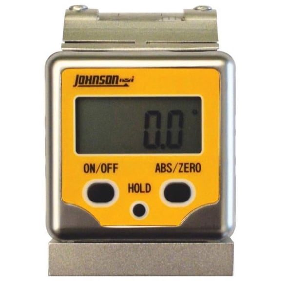 Johnson Level 1886-0400 Professional Magnetic Digital Angle Locator 3 Button with V-Groove and Level Vial