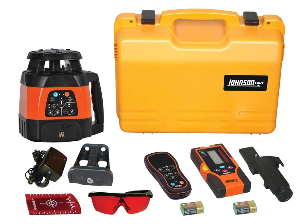 Johnson Level 40-6529 Electronic Self-Leveling Horizontal & Vertical Rotary Laser Kit