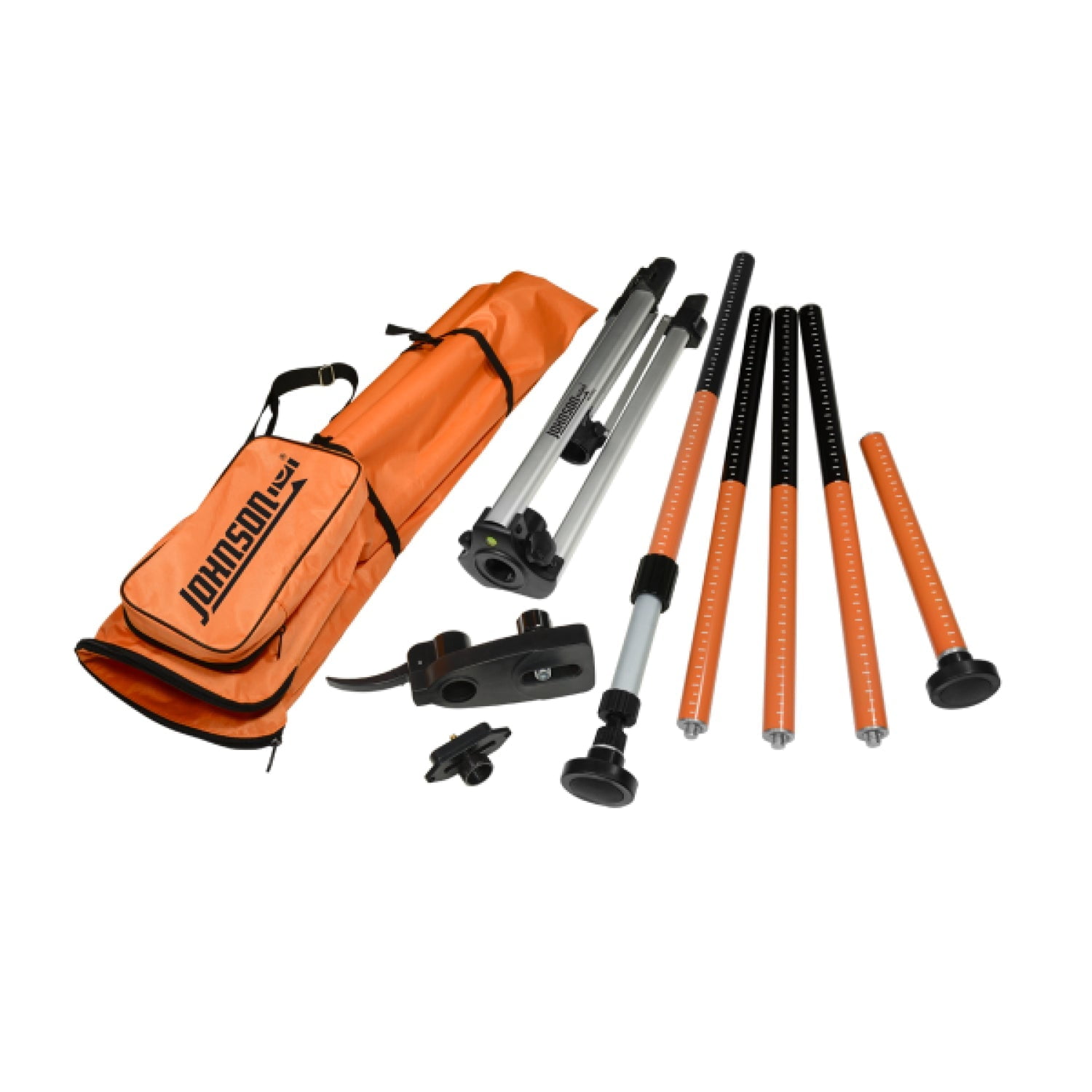 Johnson Fishing All-In-One Laser Mounting Pole Tripod - Adjustable Aluminum - 3 Piece, Multicolor — Residential Use, Standard Application