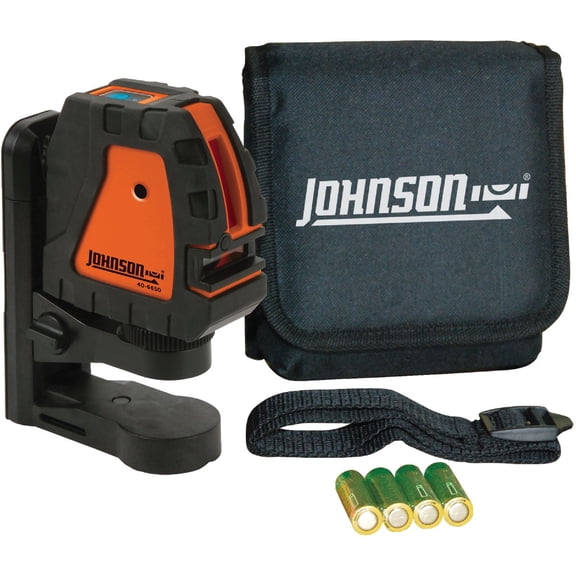 Johnson Level & Tool JLN300-GNCL Laser Level, Self-Leveling Cross-Line Laser with GreenBrite Technology, Magnetic Base, Hard-shell Carry Case, Lithium Ion Battery, Magnetic