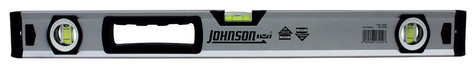 Johnson Level Aluminum 24-in 3 Vial Magnetic Box Beam Level at