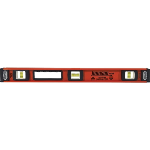 Johnson Level & Tool 1253-2400 Heavy Duty I-Beam Aluminum, 24", Orange, 1 Level