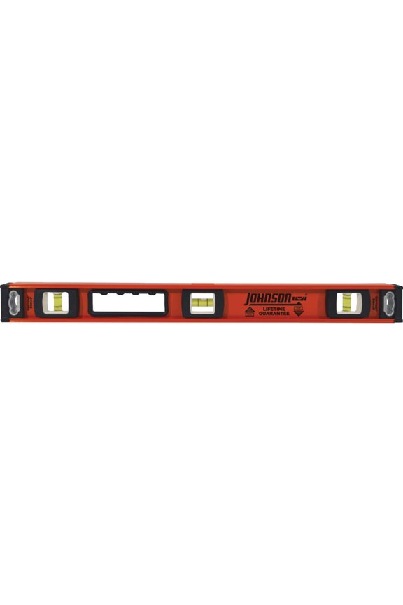 Johnson Level & Tool 1253-2400 Heavy Duty I-Beam Aluminum, 24", Orange, 1 Level
