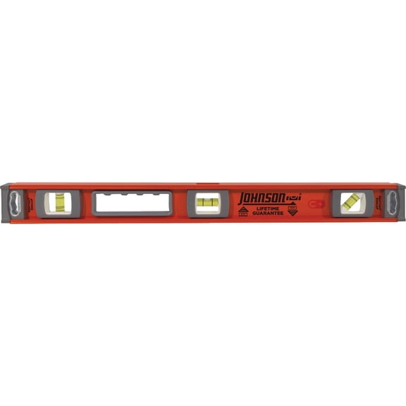 Johnson Level & Tool 1254-2400 Magnetic Heavy Duty I-Beam Aluminum, 24", Orange, 1 Level