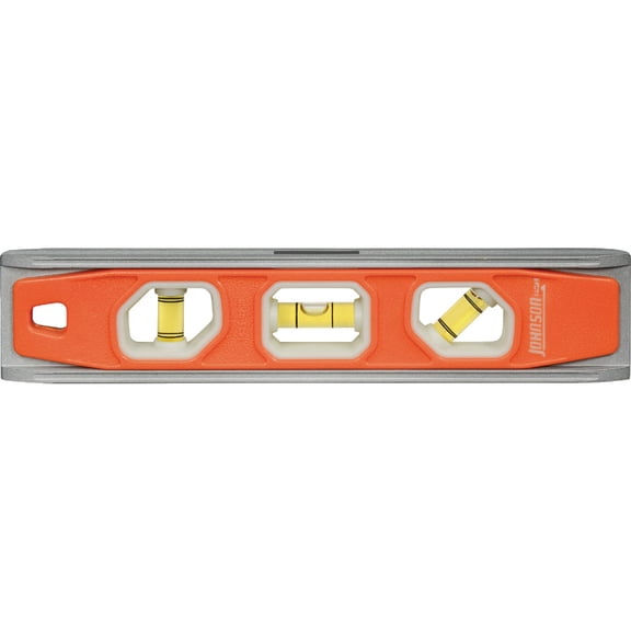 Johnson Level & Tool 1435-0900 Magnetic Glo-View Torped, 9", Orange, 1 Level
