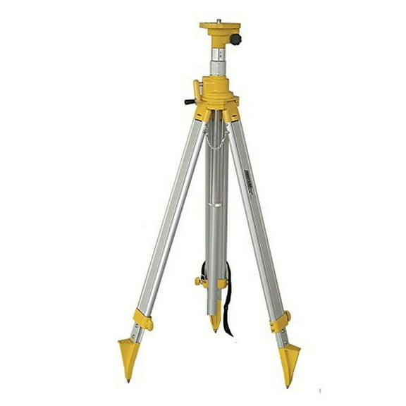 Johnson Level & Tool 40-6330 Heavy Duty Elevating Tripod with 5/8" - 11 Thread, 4'-10' Working Height, Silver/Yellow, 1 Tripod, 48 Inch CA2