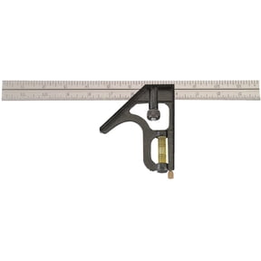 Johnson Level & Tool 400EM Professional Inch/Metric Metal Combination Square, 12", Silver, 1 Square